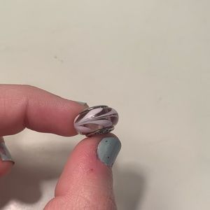 Pink glass Pandora charm